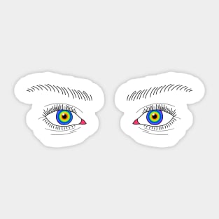 Rainbow eyes Sticker